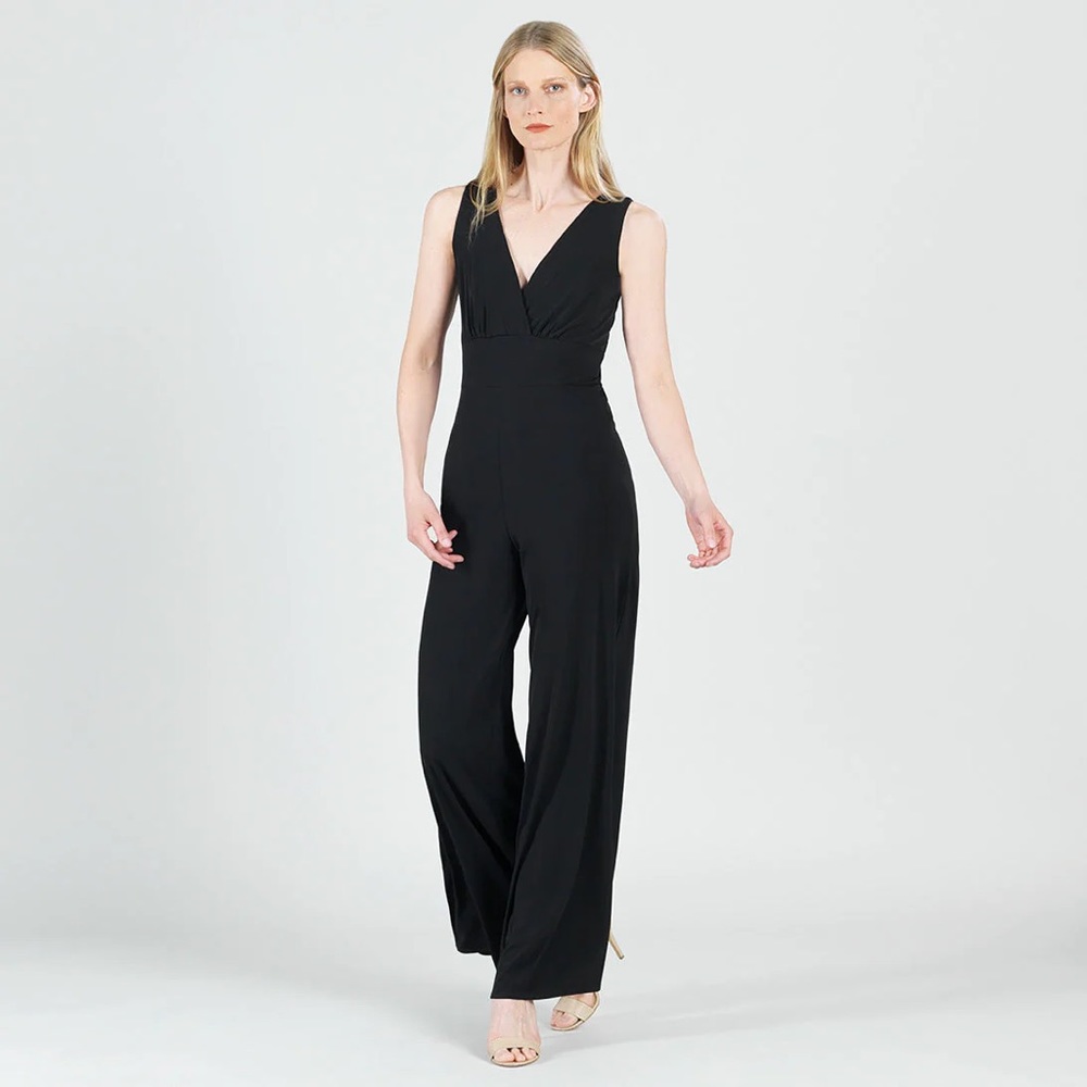 Clara Sun Woo Black Wide Leg Jumpsuit